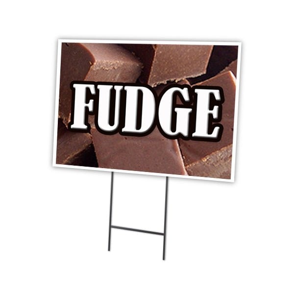 Signmission Fudge Yard Sign & Stake outdoor plastic coroplast window, C-1216-DS-Fudge C-1216-DS-Fudge - main